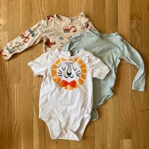 3 Pairs/Lot Longsleeve Shirtsleeve Lion Vehicles Planes Trucks Construction